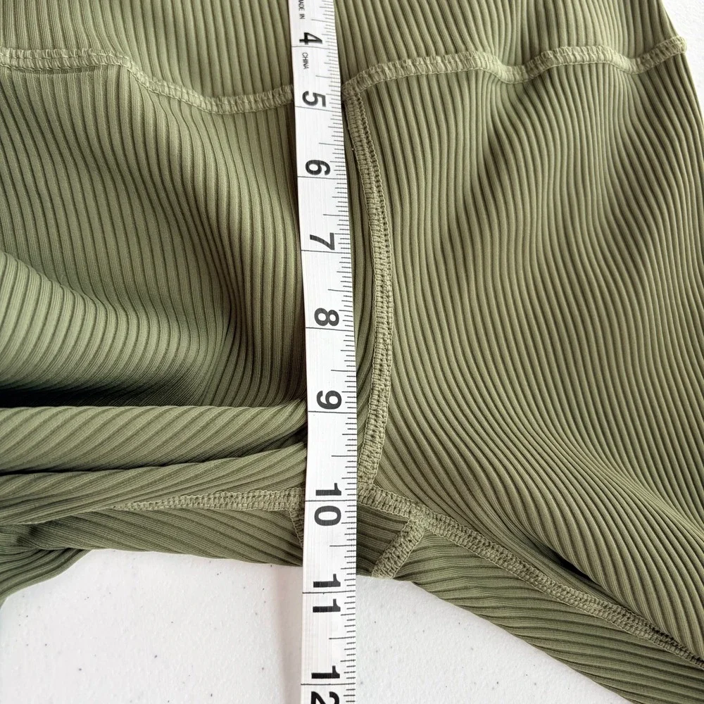 Carbon 38 High Rise Ribbed Legging Olive s